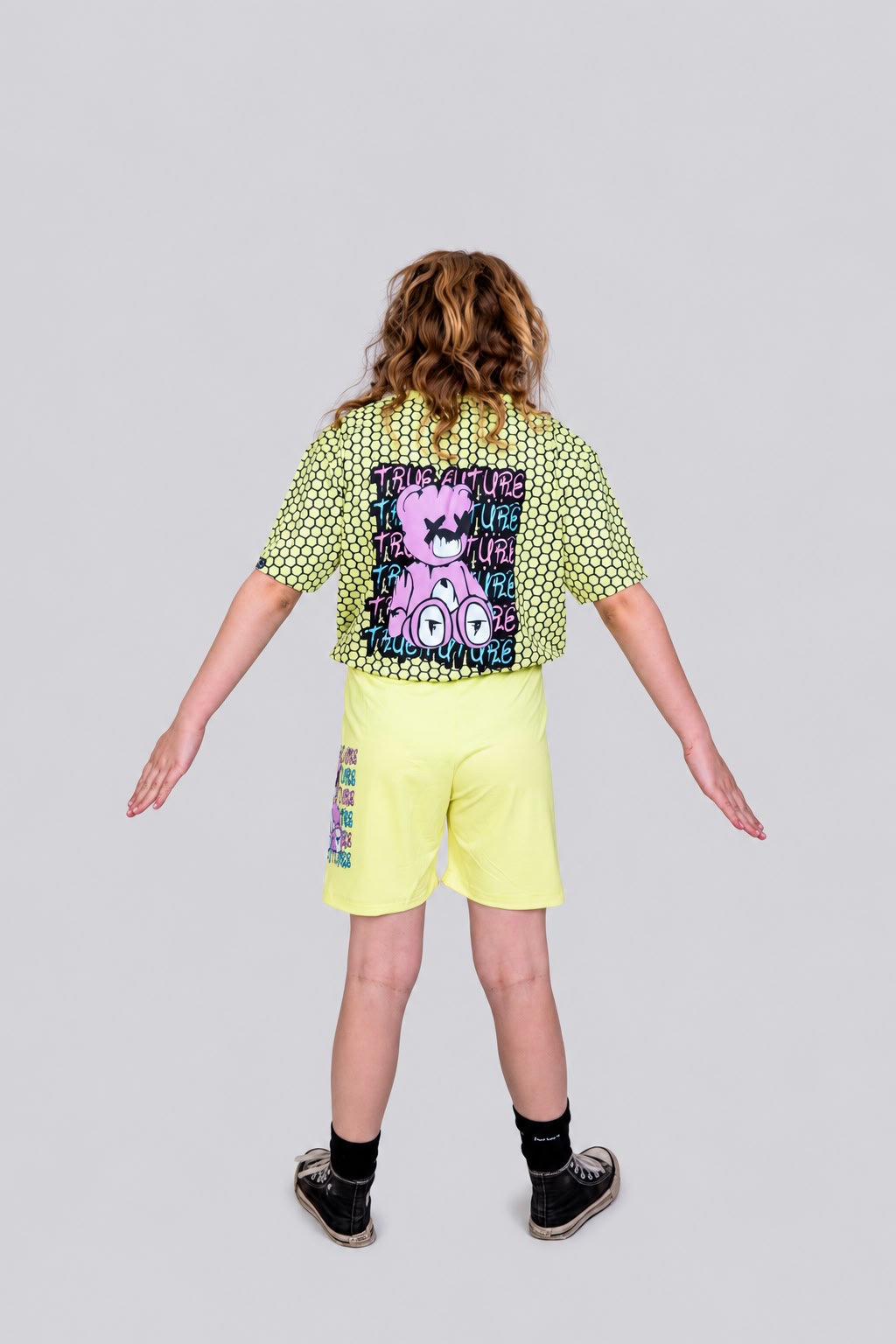 Pink Bear Twinset (yellow)
