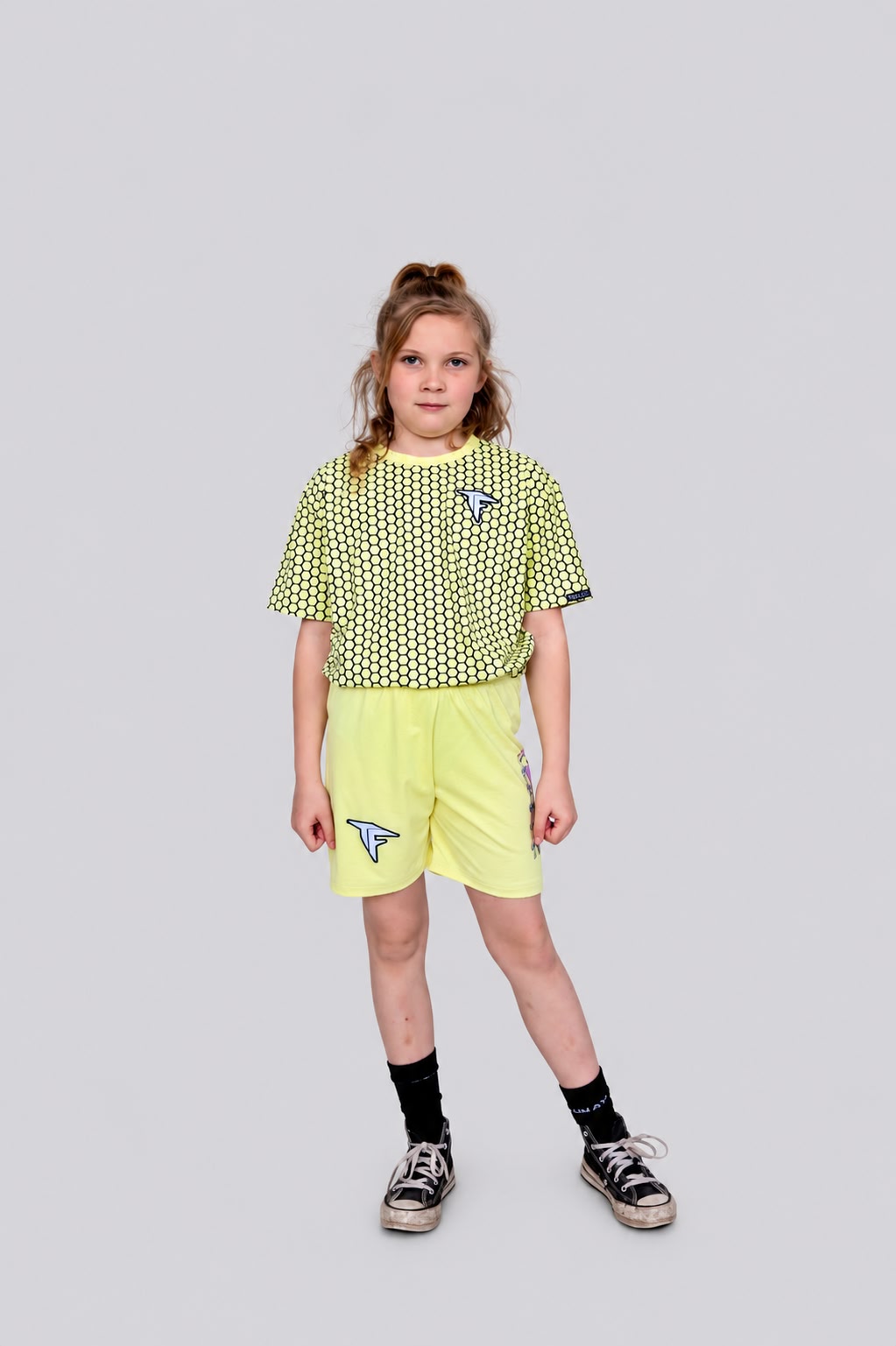 Pink Bear Twinset (yellow)