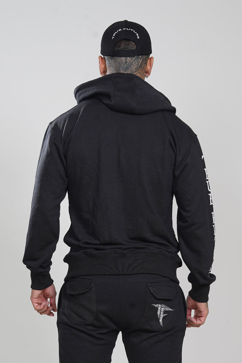Ying Yang Black Zip Hoodie
