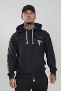 Ying Yang Black Zip Hoodie