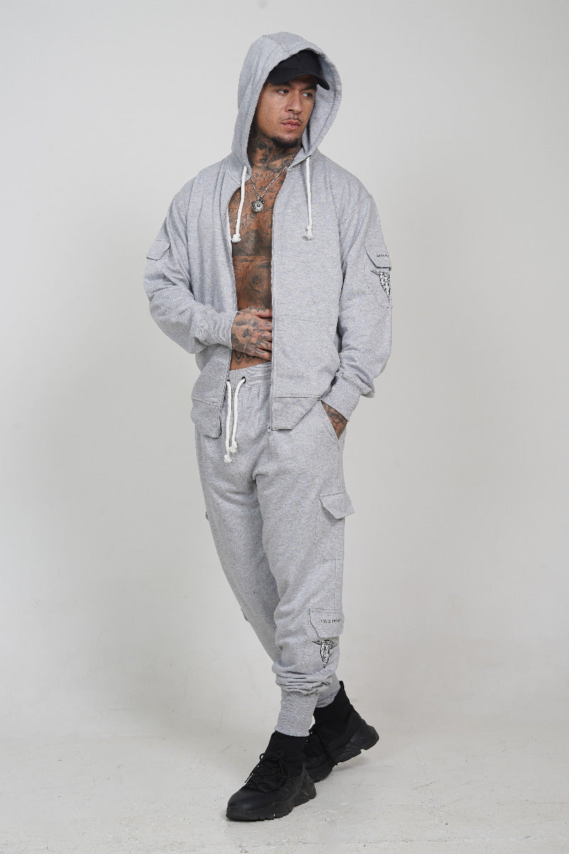 Grey Zip Bottoms (260GSM)
