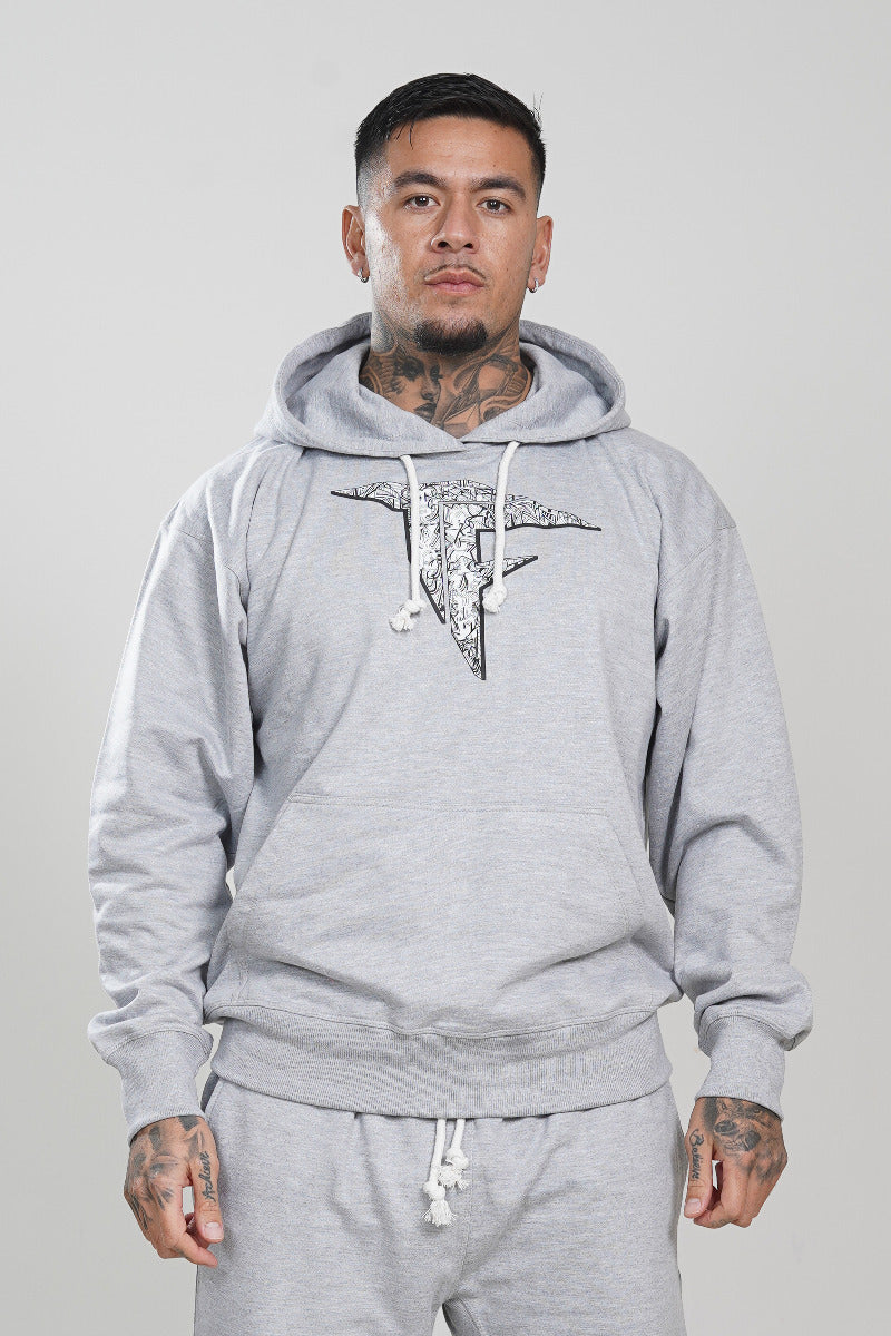 Grey Kangaroo Hoodie (260GSM)