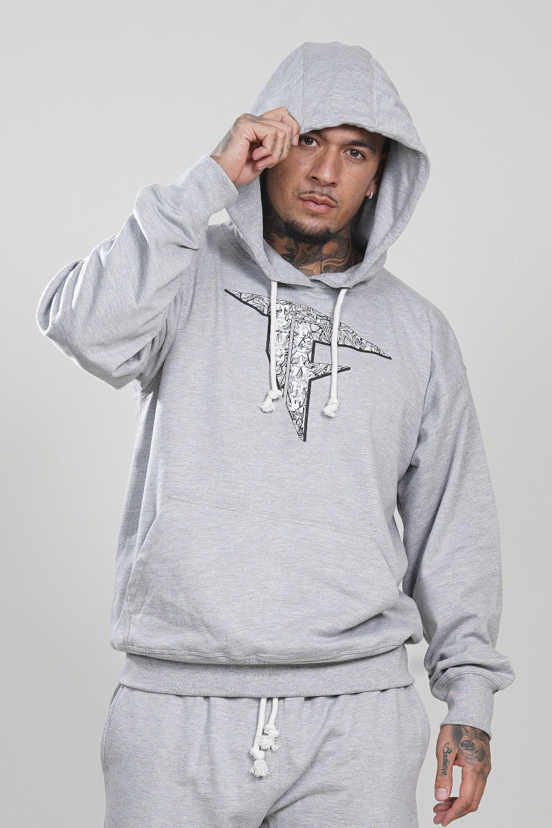 Grey Kangaroo Hoodie (260GSM)