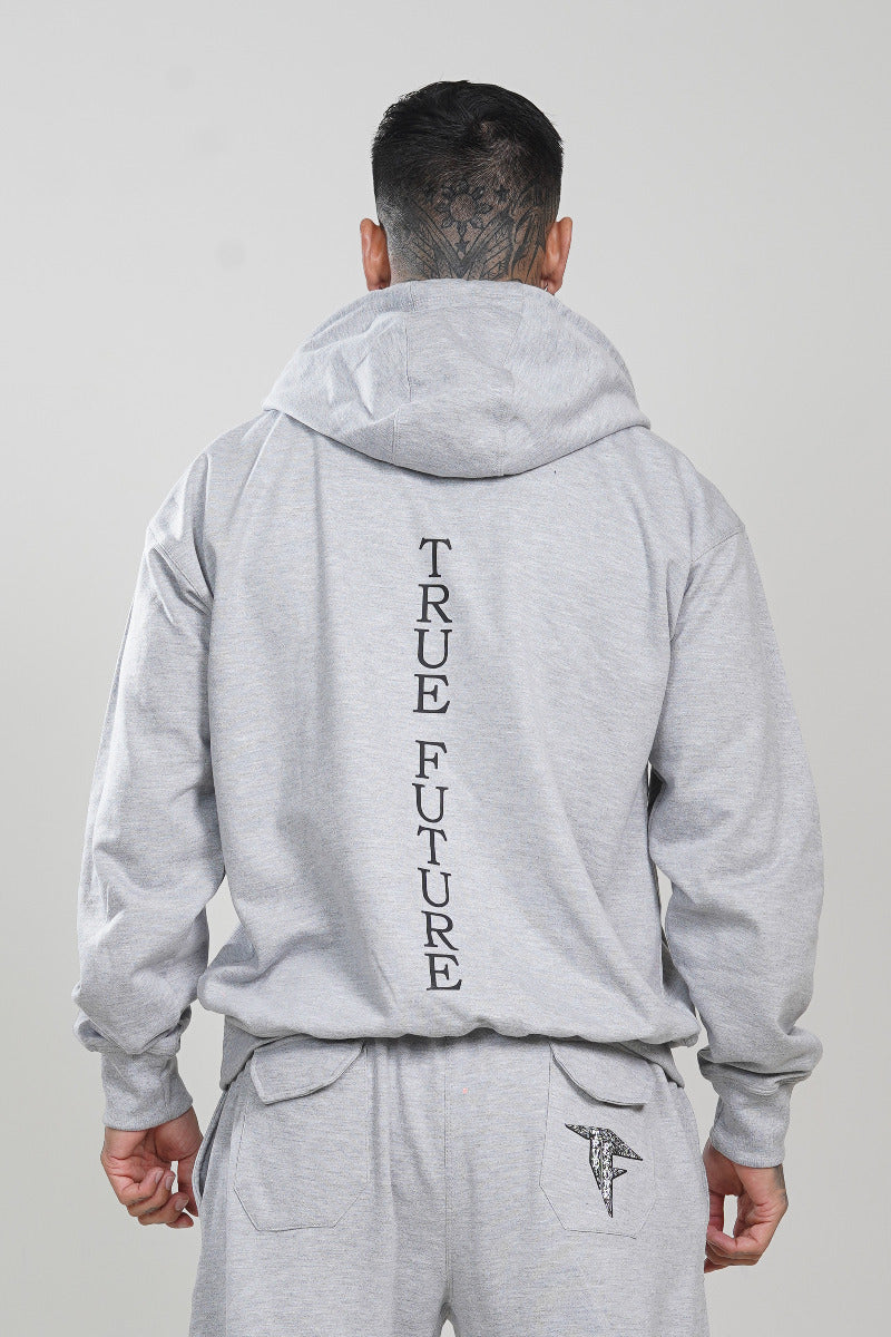 Grey Kangaroo Hoodie (260GSM)
