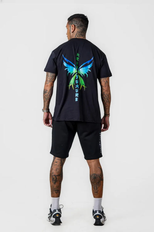 JAP BUTTERFLY OVERSIZED TEE - BLACK - view 2