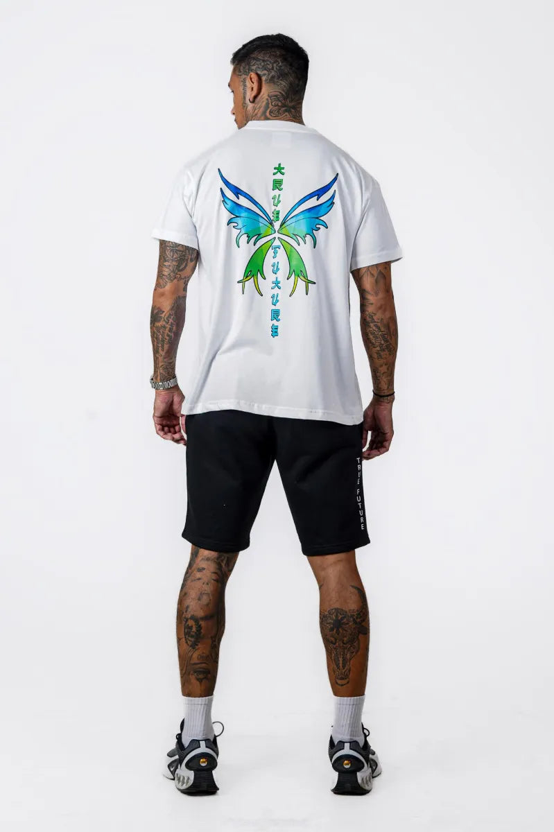 JAP BUTTERFLY OVERSIZED TEE - WHITE - view 2