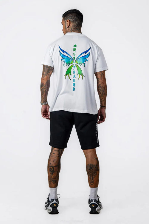 JAP BUTTERFLY OVERSIZED TEE - WHITE - view 2