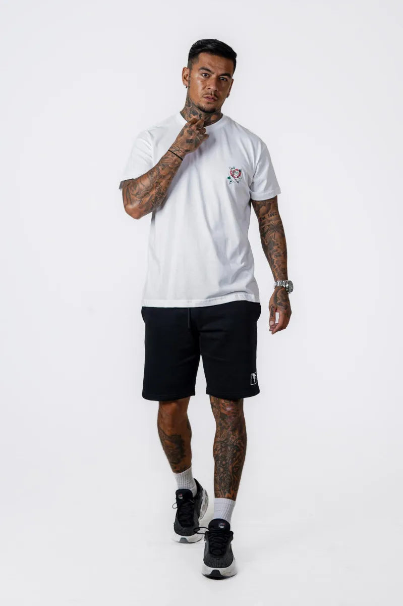 PINK ROSE OVERSIZED TEE - WHITE
