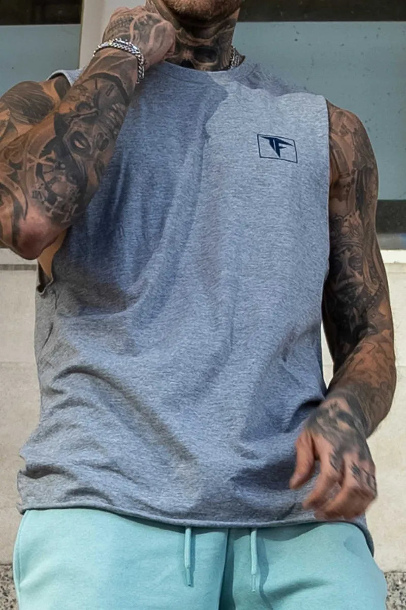 TIMELINE SLEEVELESS TEE - GREY - view 2