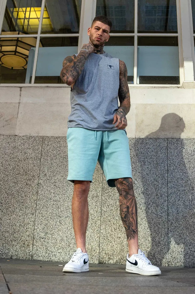 TIMELINE SLEEVELESS TEE - GREY