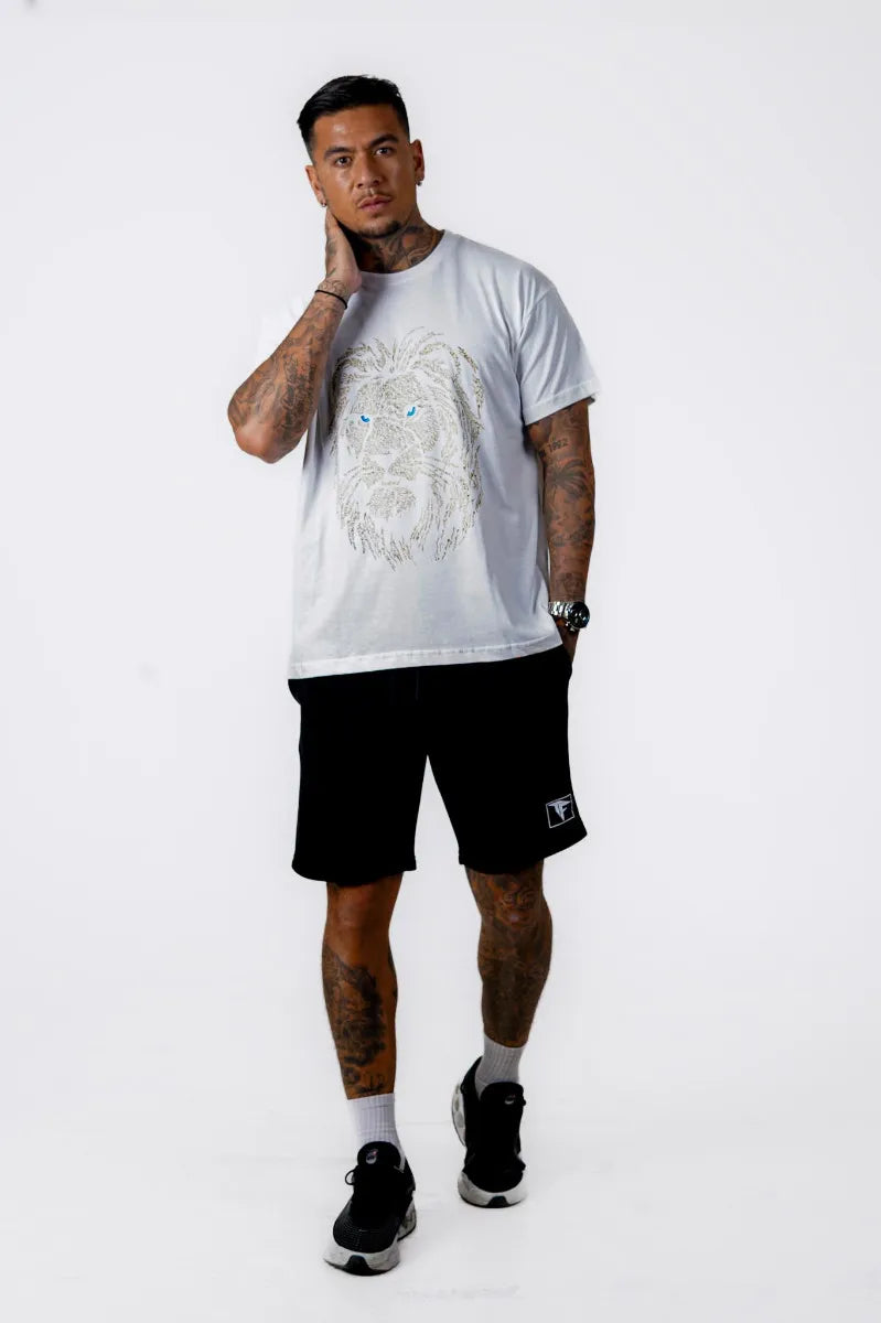 STREET LION OVERSIZED TEE - WHITE