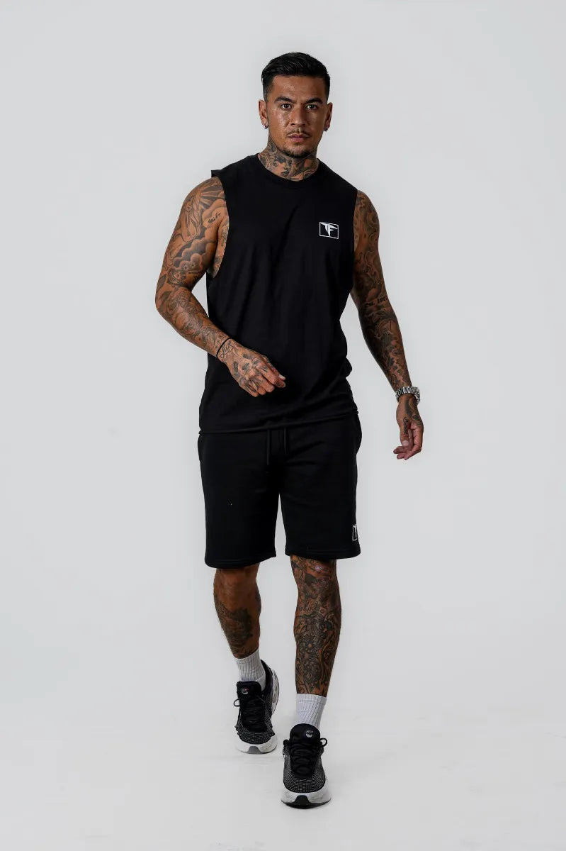 SWORD SLEEVELESS TEE - BLACK