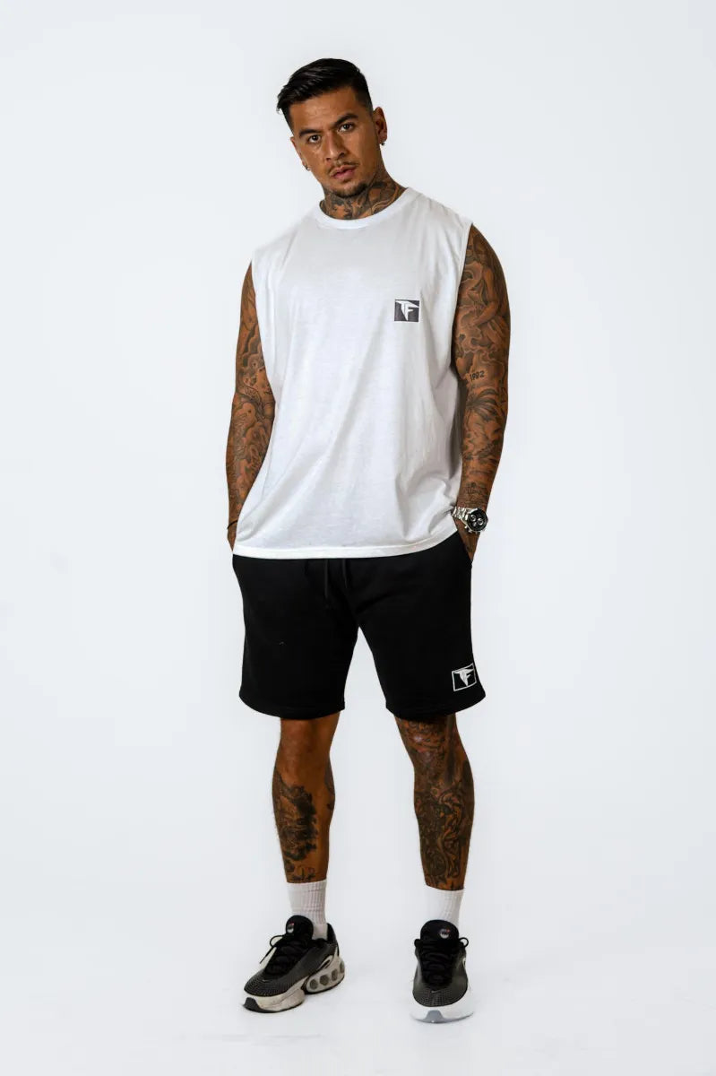 TRUE SAMURAI SLEEVELESS TEE - WHITE