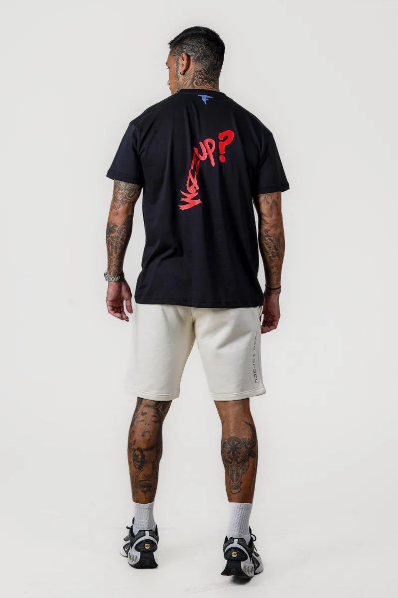 WAZZUPP OVERSIZED TEE - BLACK - view 2