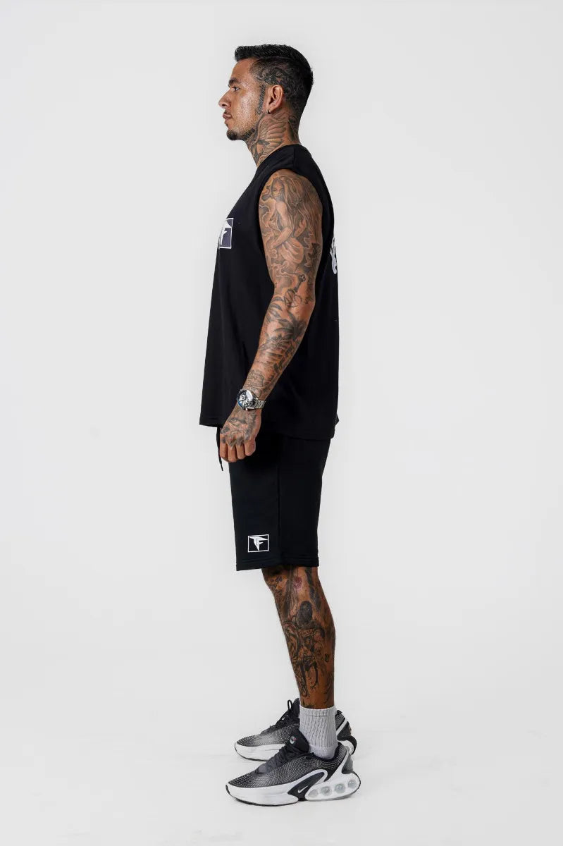 WINGS SLEEVELESS TEE - BLACK - view 4
