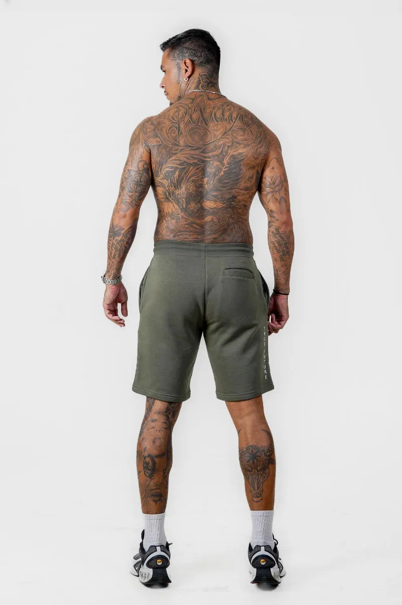TF FLEECE SHORTS - OLIVE - view 2