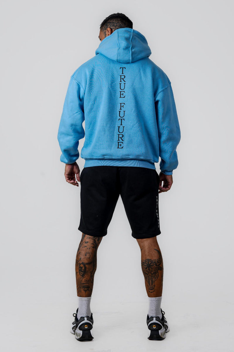 Men Oversized Hoodie Baby Blue (320GSM)
