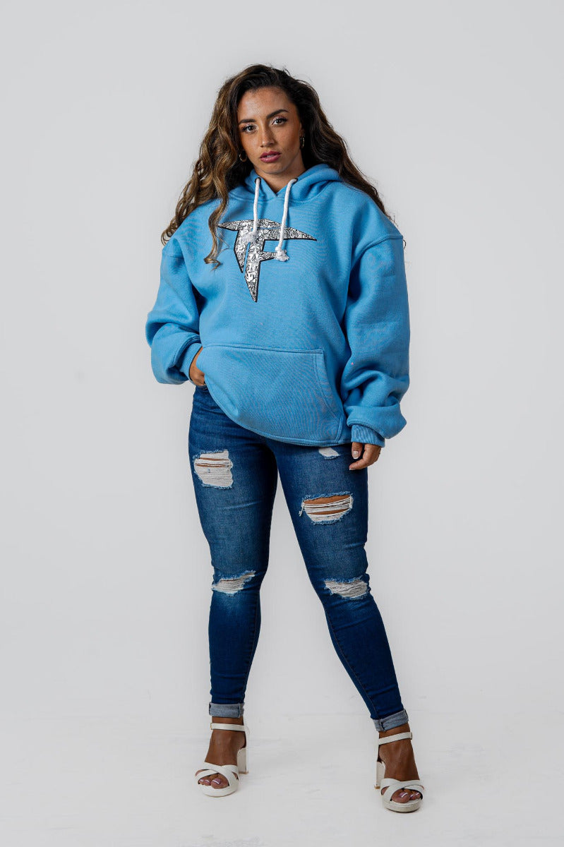 Unisex Oversized Hoodie Baby Blue (320GSM)