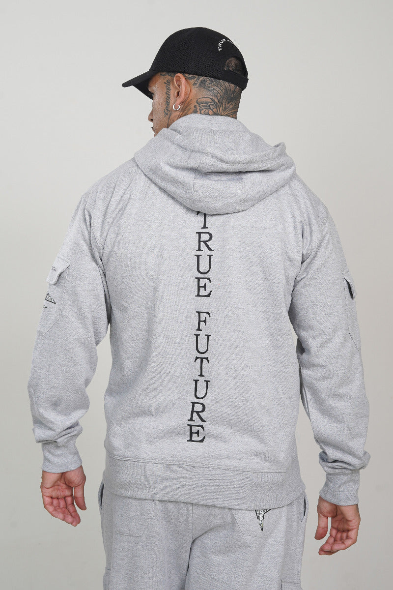 Grey Zip Hoodie (260GSM)
